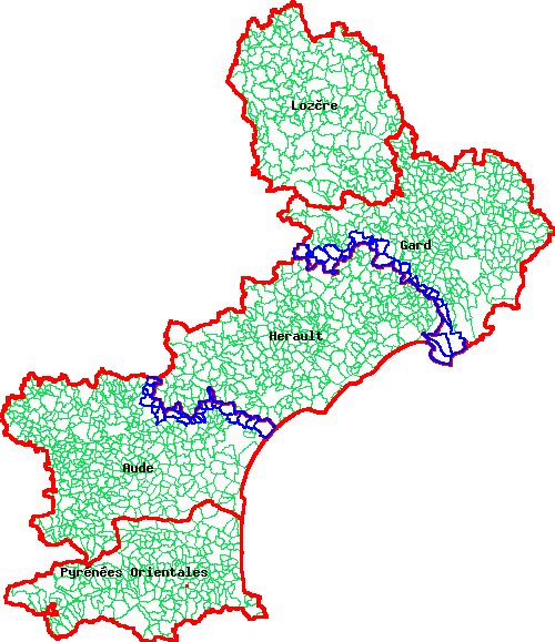 MapServer: Communes du Gard (30) et de l'Aude (11) limitrophes  l'Hrault (34)